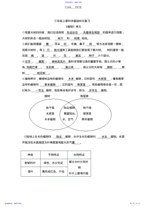 2022年三年级上册科学基础知识复习 .pdf