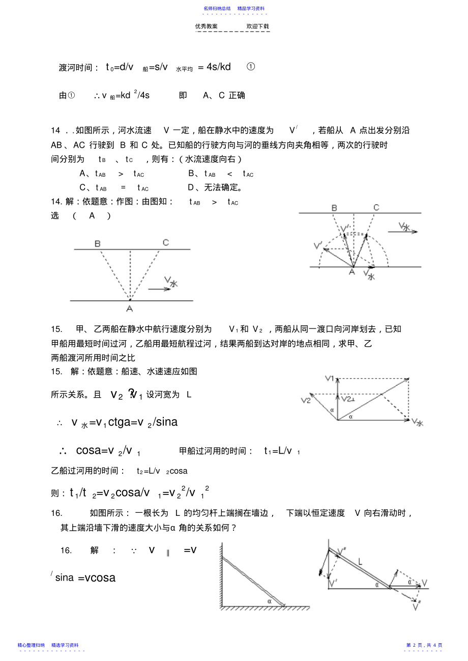 2022年专题复习：运动的合成与分解 2.pdf_第2页