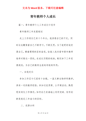 青年教师个人成长.docx