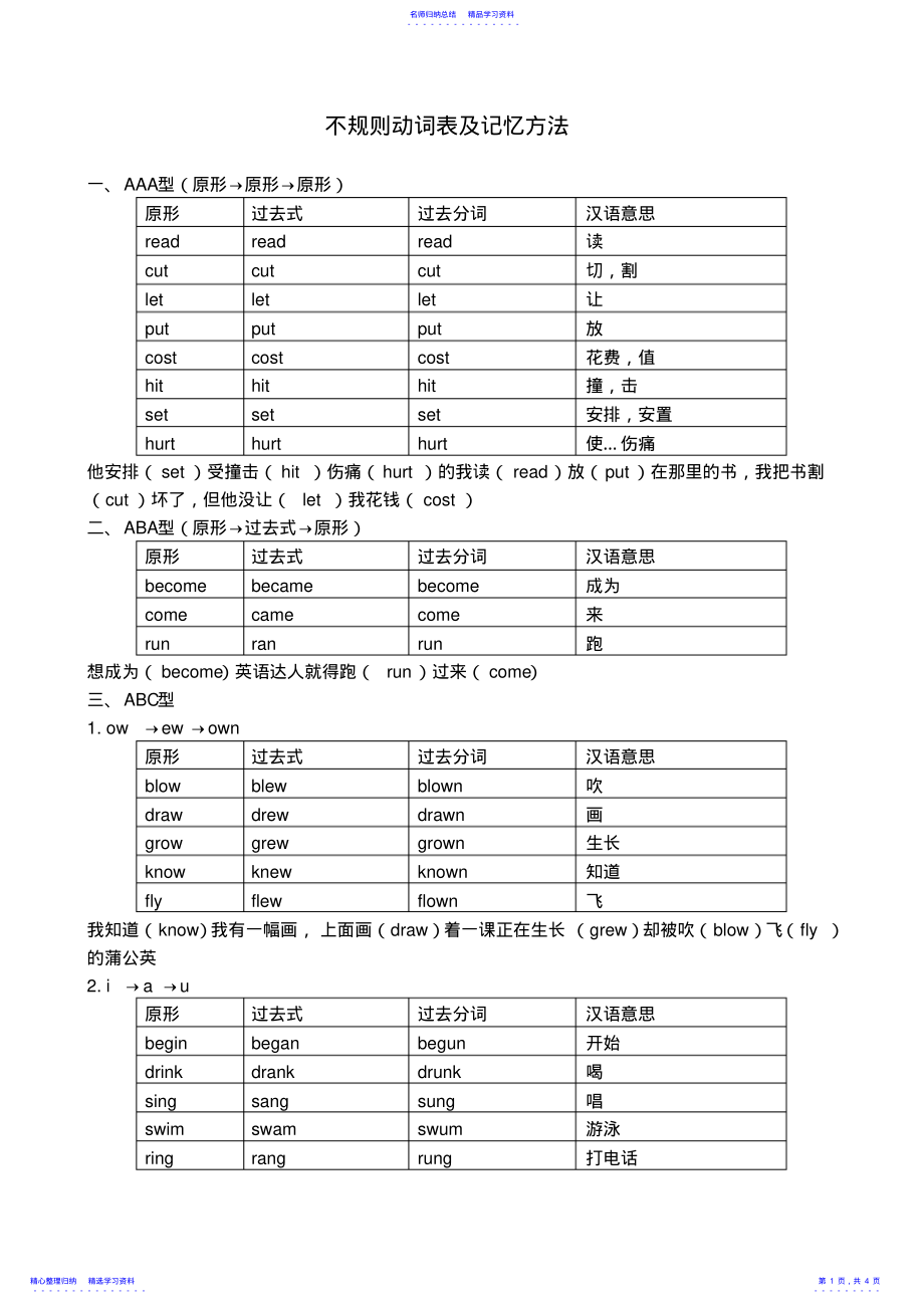 2022年不规则动词变化表2 .pdf_第1页