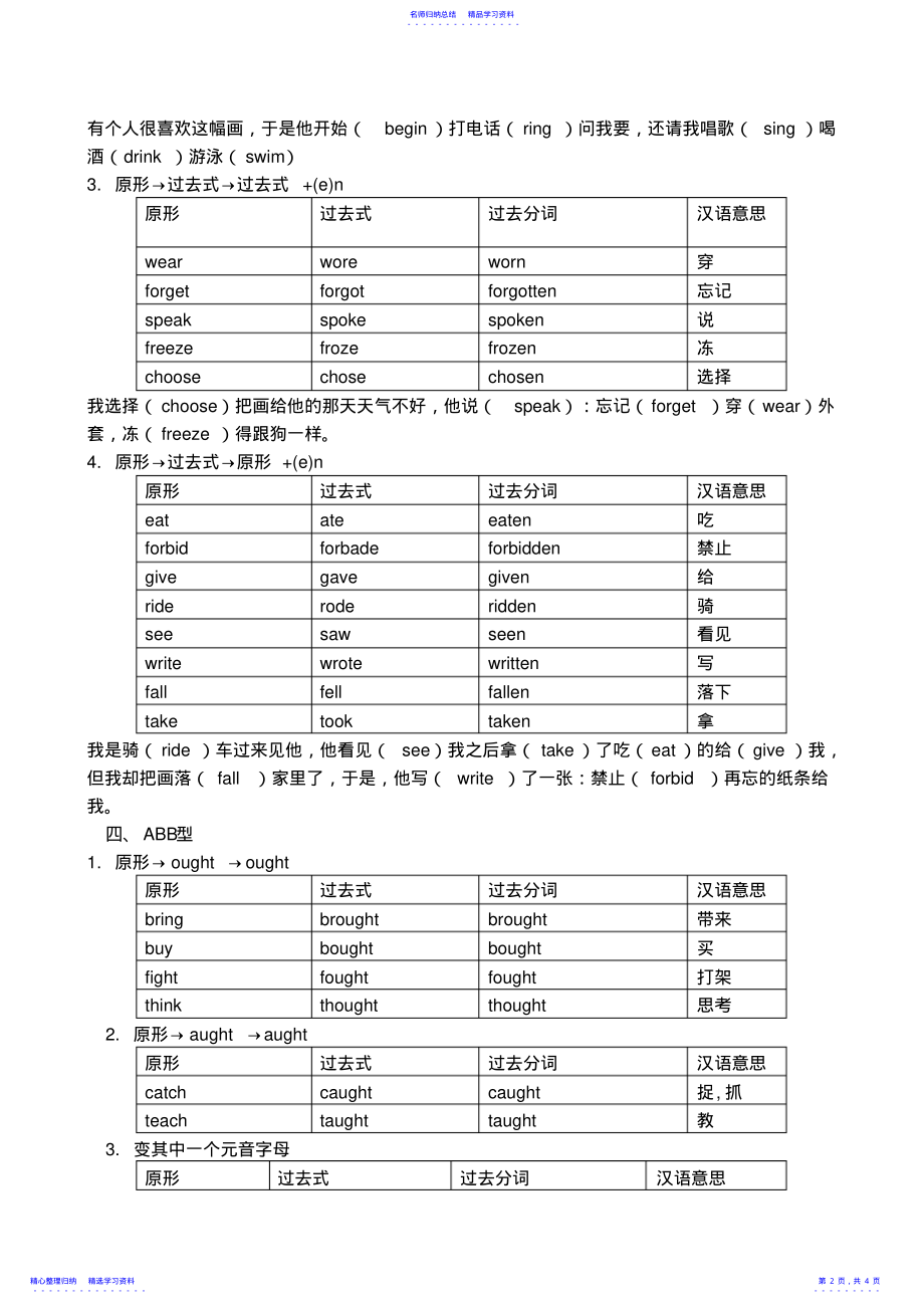 2022年不规则动词变化表2 .pdf_第2页