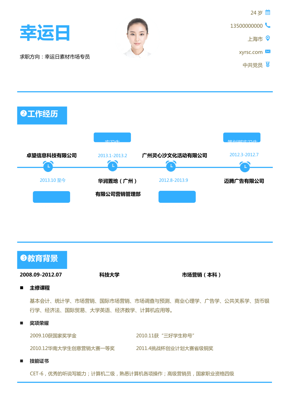 精品简历模板 三页简历06.docx_第2页