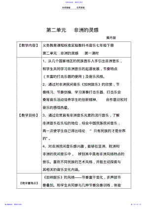 2022年七年级音乐人教版非洲的灵感教案 .pdf