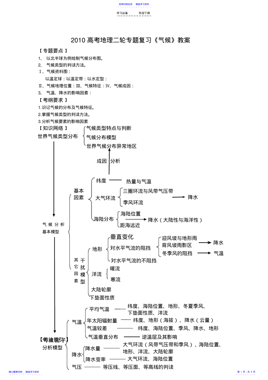 2022年专题复习《气候》 .pdf_第1页