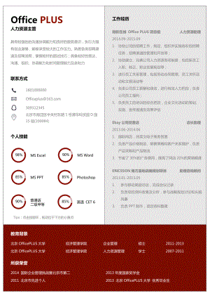 精品面试简历模板 单页简历 时尚简约40套单页 19.docx