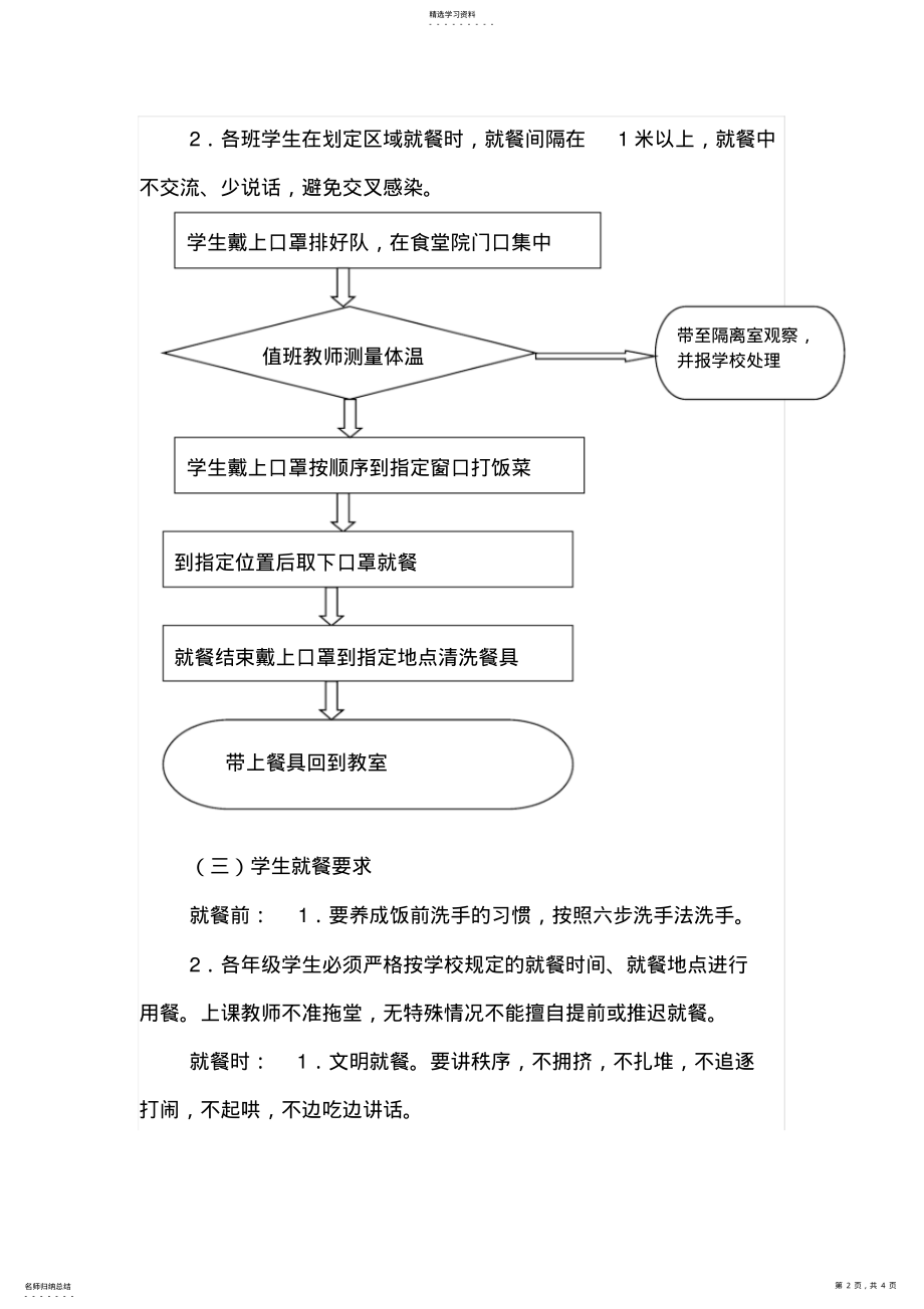 2022年汉中市龙江中学疫情防控期间学校食堂师生错峰就餐方案 .pdf_第2页