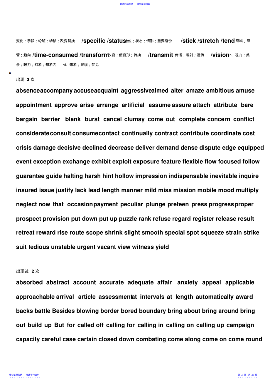 2022年专四听写听力高频词汇 .pdf_第2页