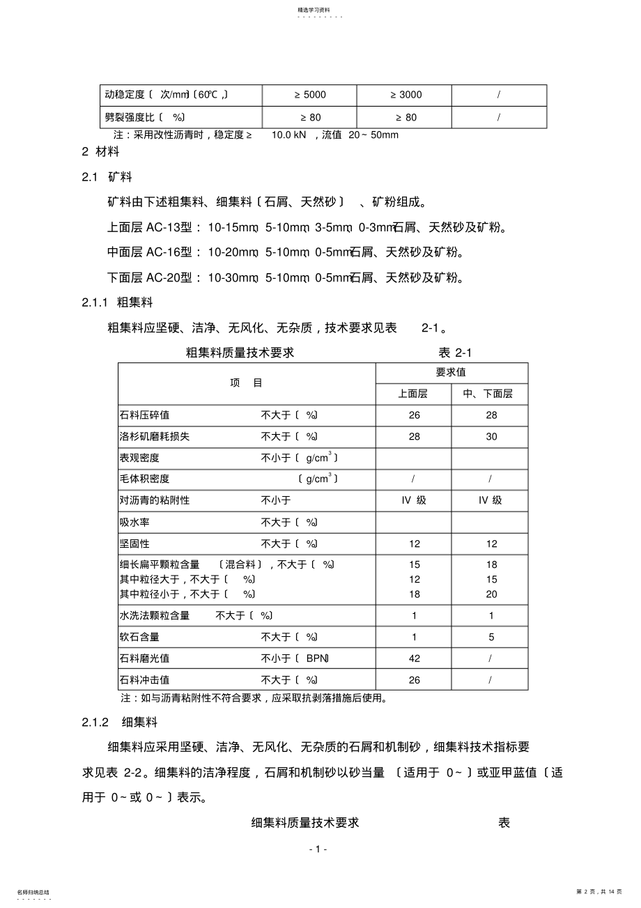 2022年沥青混凝土面层施工方案 .pdf_第2页