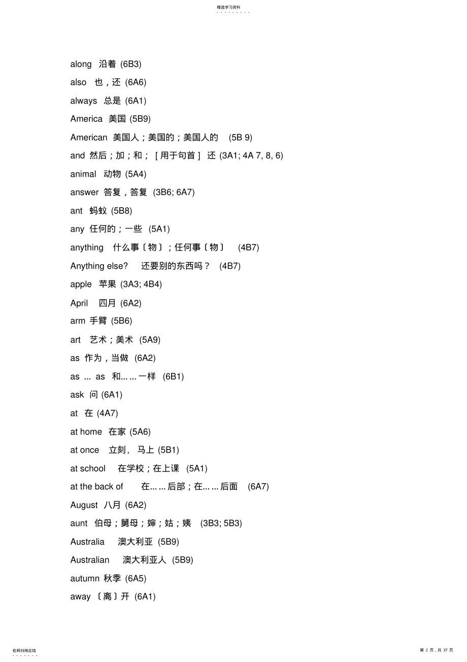 2022年江苏译林牛津小学英语单词表 .pdf_第2页