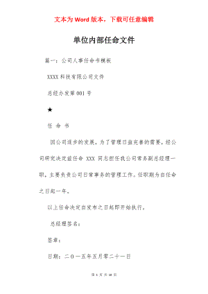 单位内部任命文件.docx