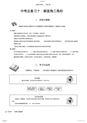 2022年中考总复习十解直角三角形 .pdf