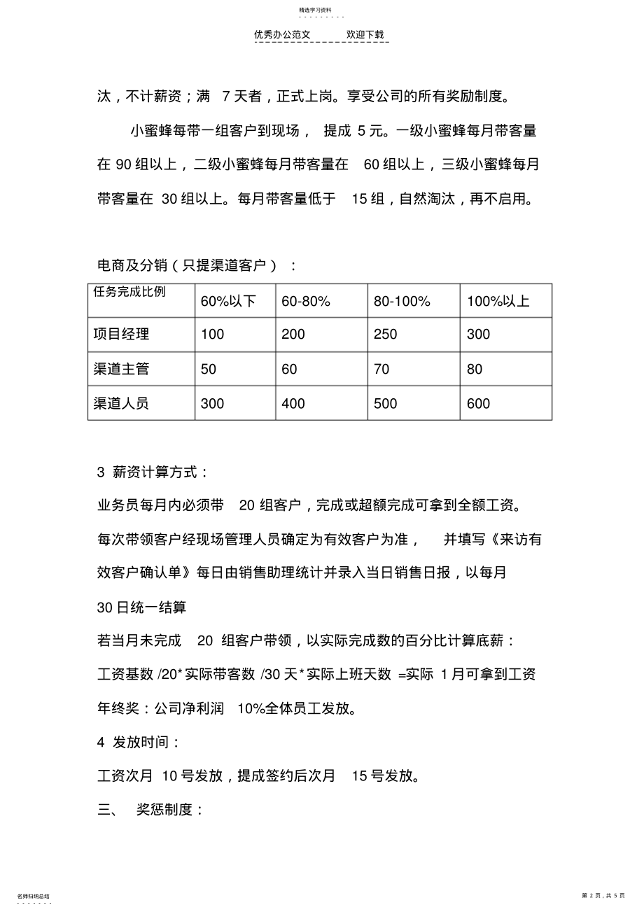 2022年渠道薪资及奖惩制度案例 .pdf_第2页