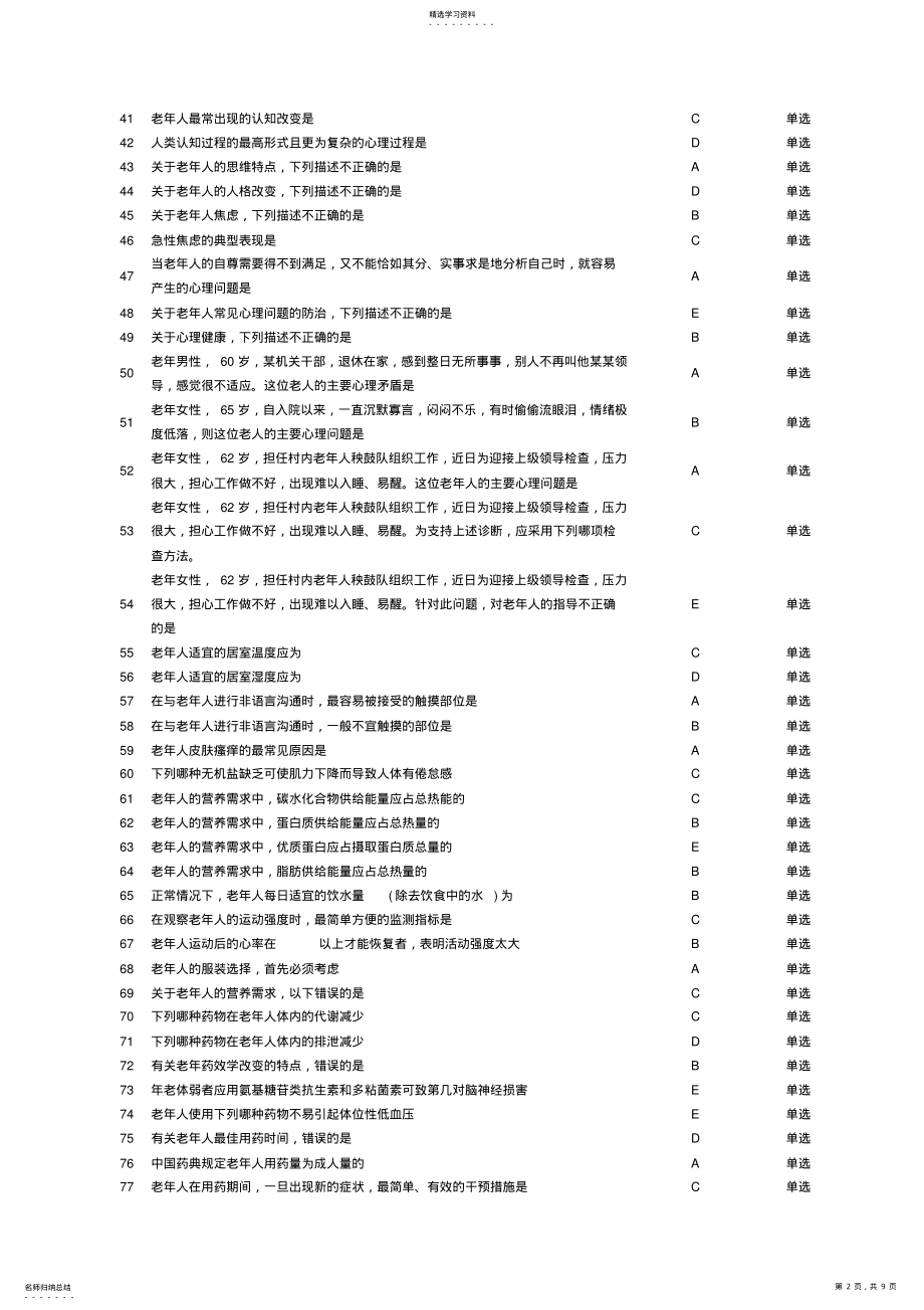 2022年浙大_老年护理学作业答案 .pdf_第2页