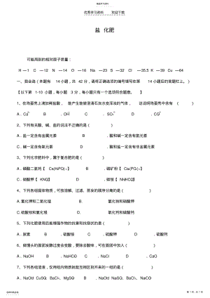 2022年中考化学盐化肥基础训练 .pdf