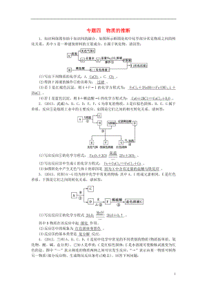 2021届中考化学考点复习专题四物质的推断测试.doc