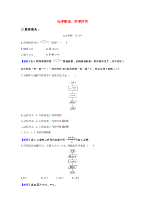 2021_2021学年高中数学第一章算法初步1.1.2.1程序框图顺序结构课时素养评价含解析新人教A版必修.doc