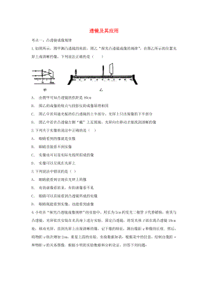 2021中考物理复习专项练习透镜及其应用含解析.doc