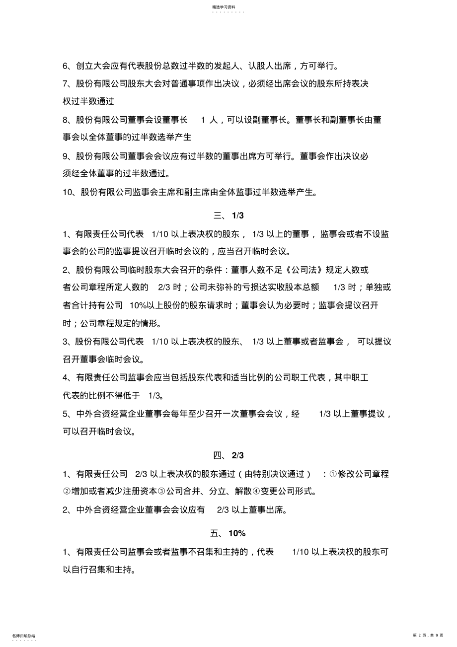 2022年中级经济法知识点时间数字对比汇总 .pdf_第2页