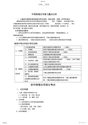 2022年中考物理光学复习重点分析 .pdf