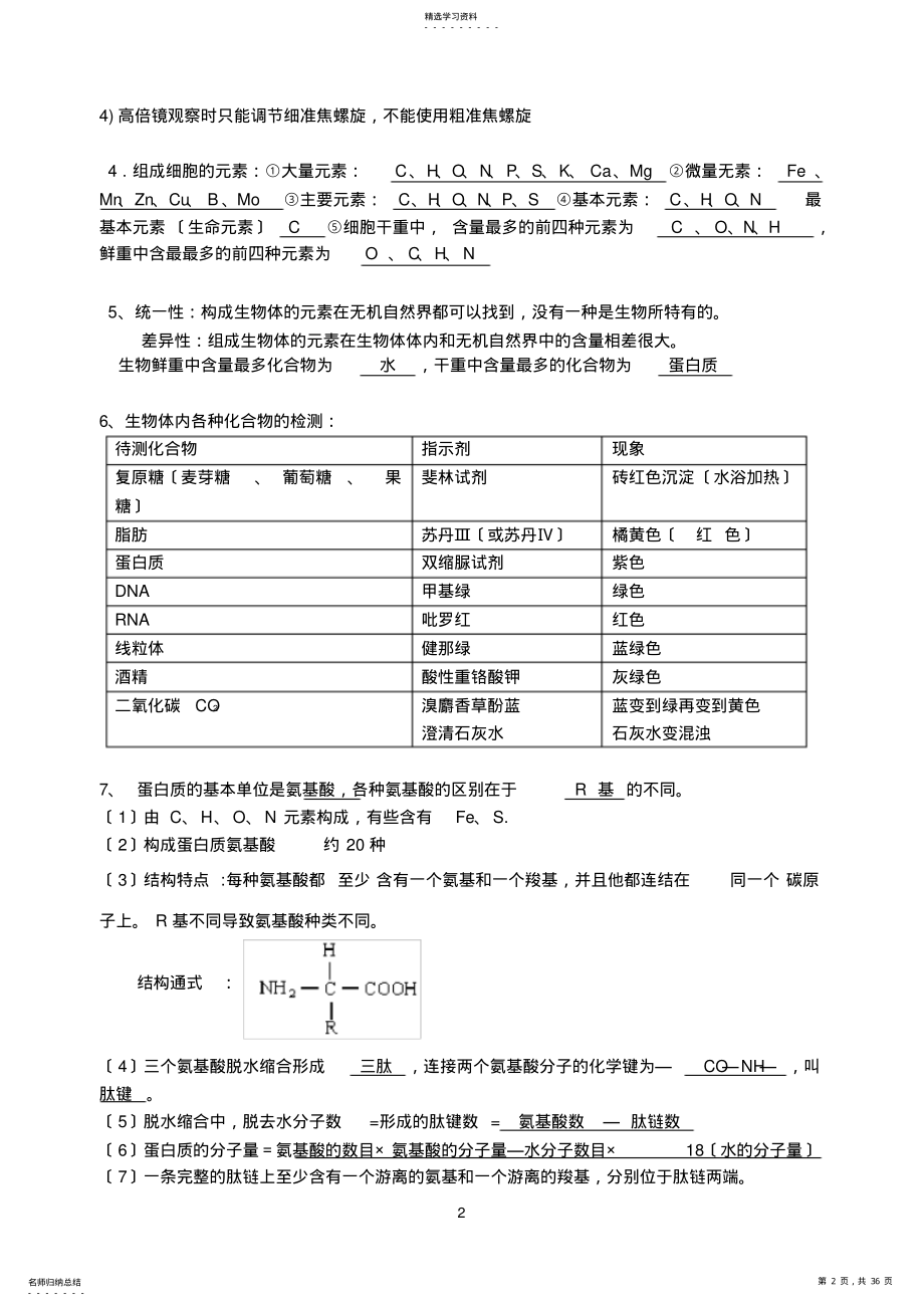 2022年深圳高中生物学业水平测试知识点总结 .pdf_第2页