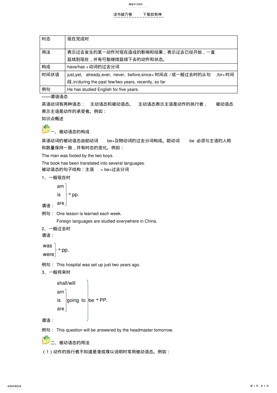 2022年中考复习时态语态专项 .pdf_第2页