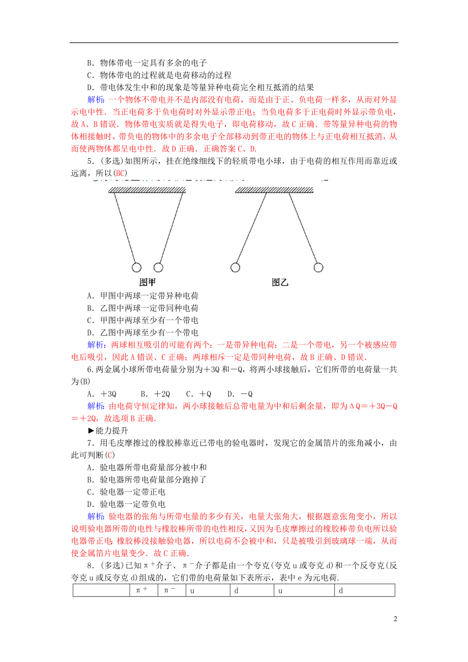 2021_2021学年高中物理第1章第1节电荷及其守恒定律练习新人教版选修3_1.doc_第2页