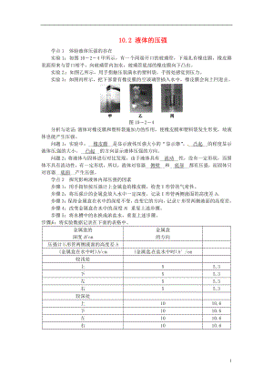 2021年春八年级物理下册 10.2 液体的压强学点练习 （新版）苏科版.doc