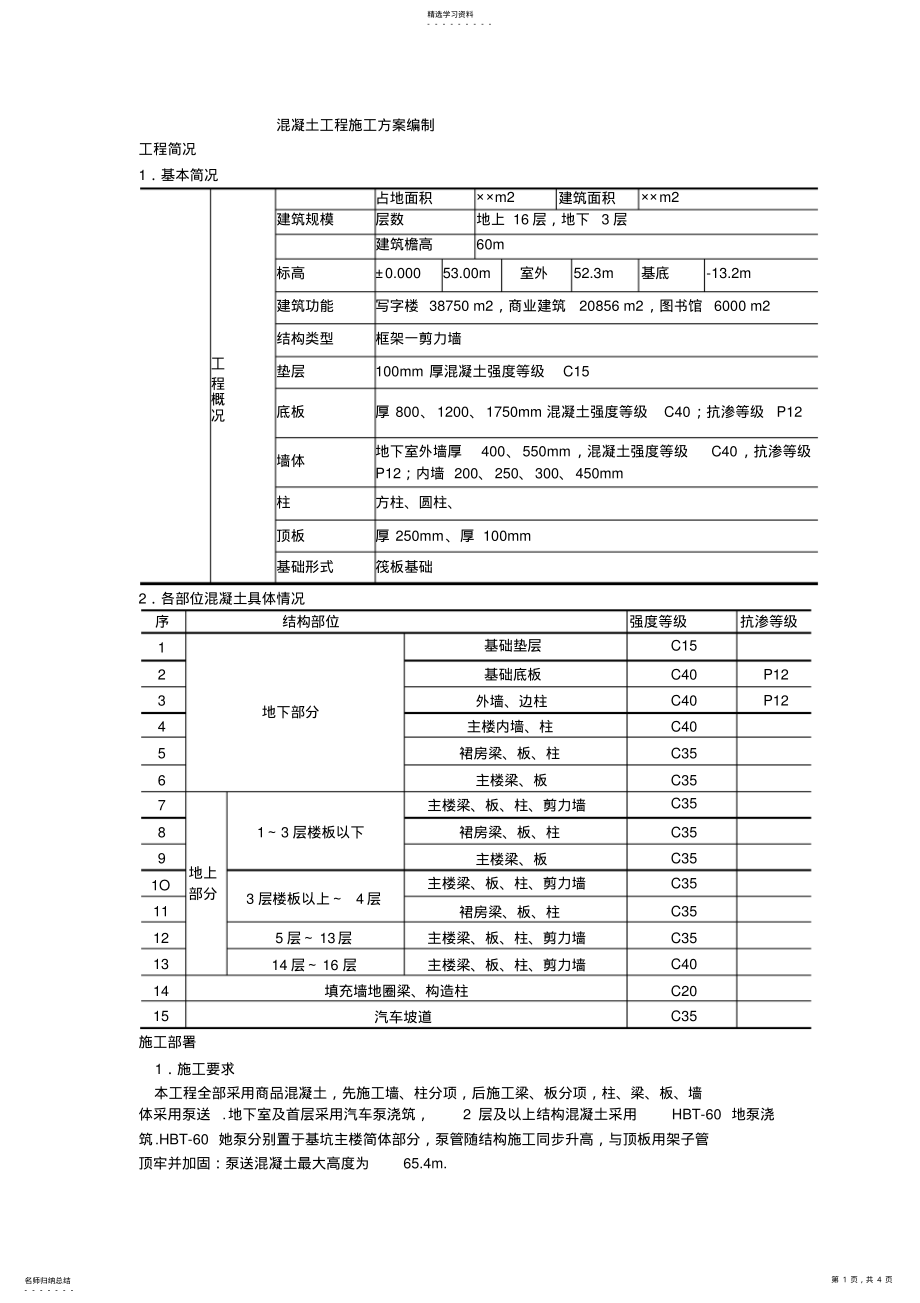 2022年混凝土工程施工方案1 .pdf_第1页