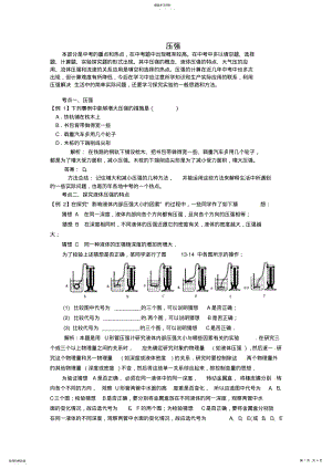 2022年中考物理专题复习压强 .pdf