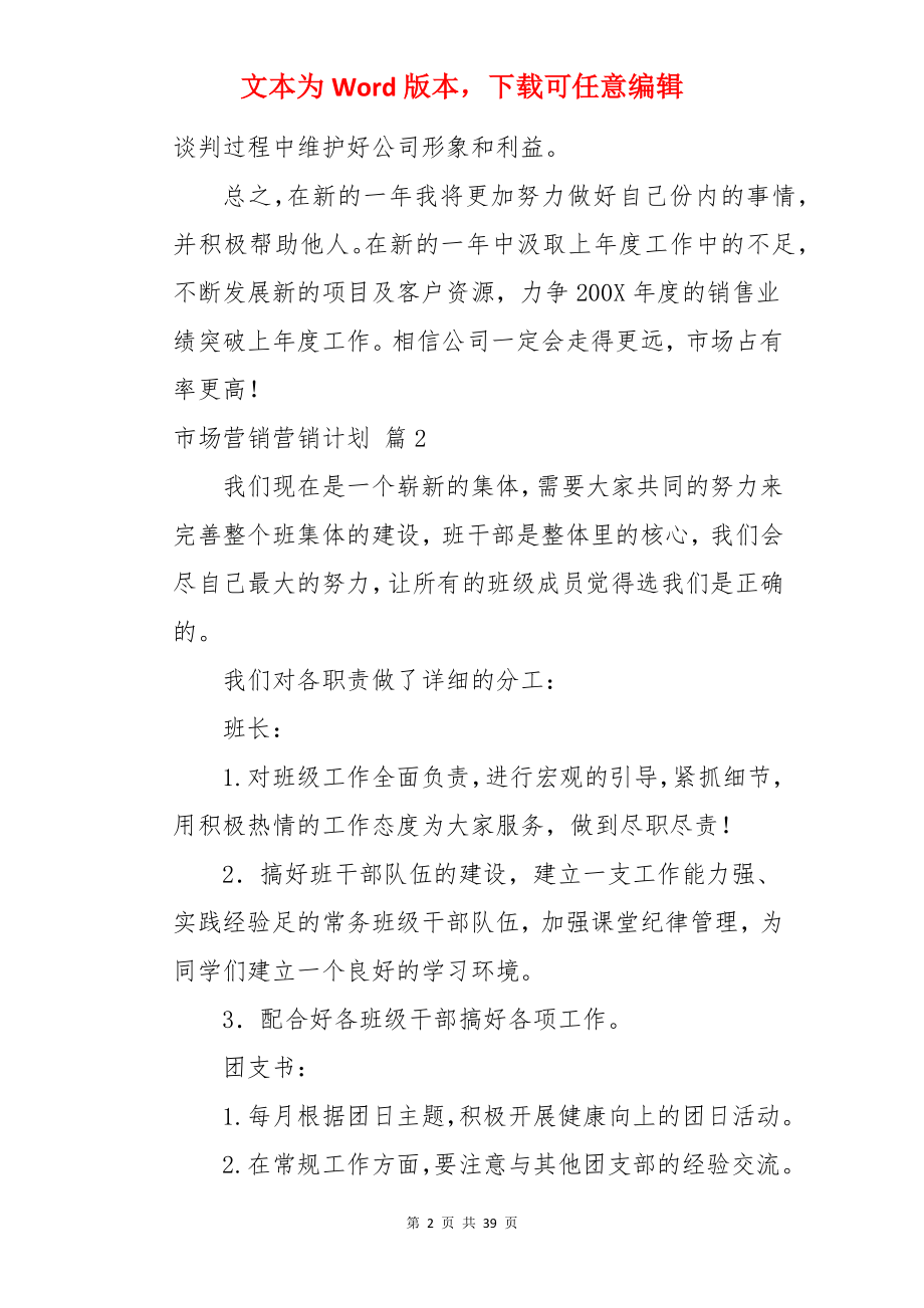 市场营销营销计划.docx_第2页