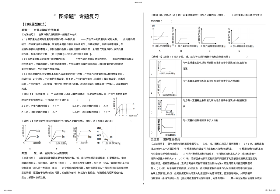 2022年中考化学图像题冲刺训练 .pdf_第1页