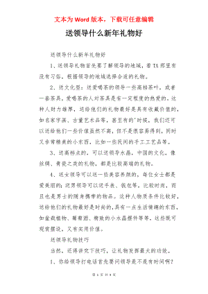 送领导什么新年礼物好.docx