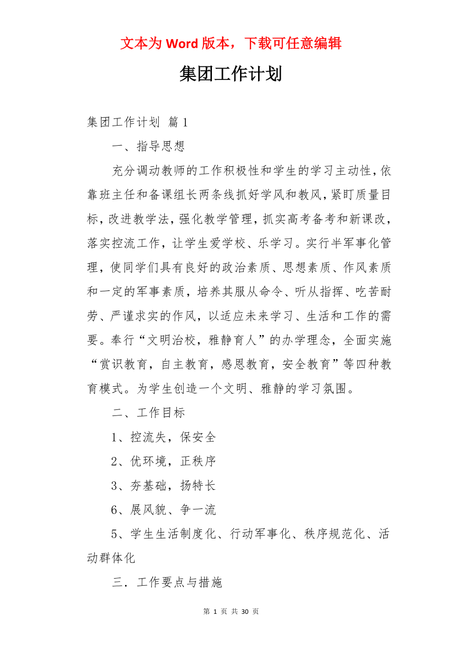 集团工作计划.docx_第1页