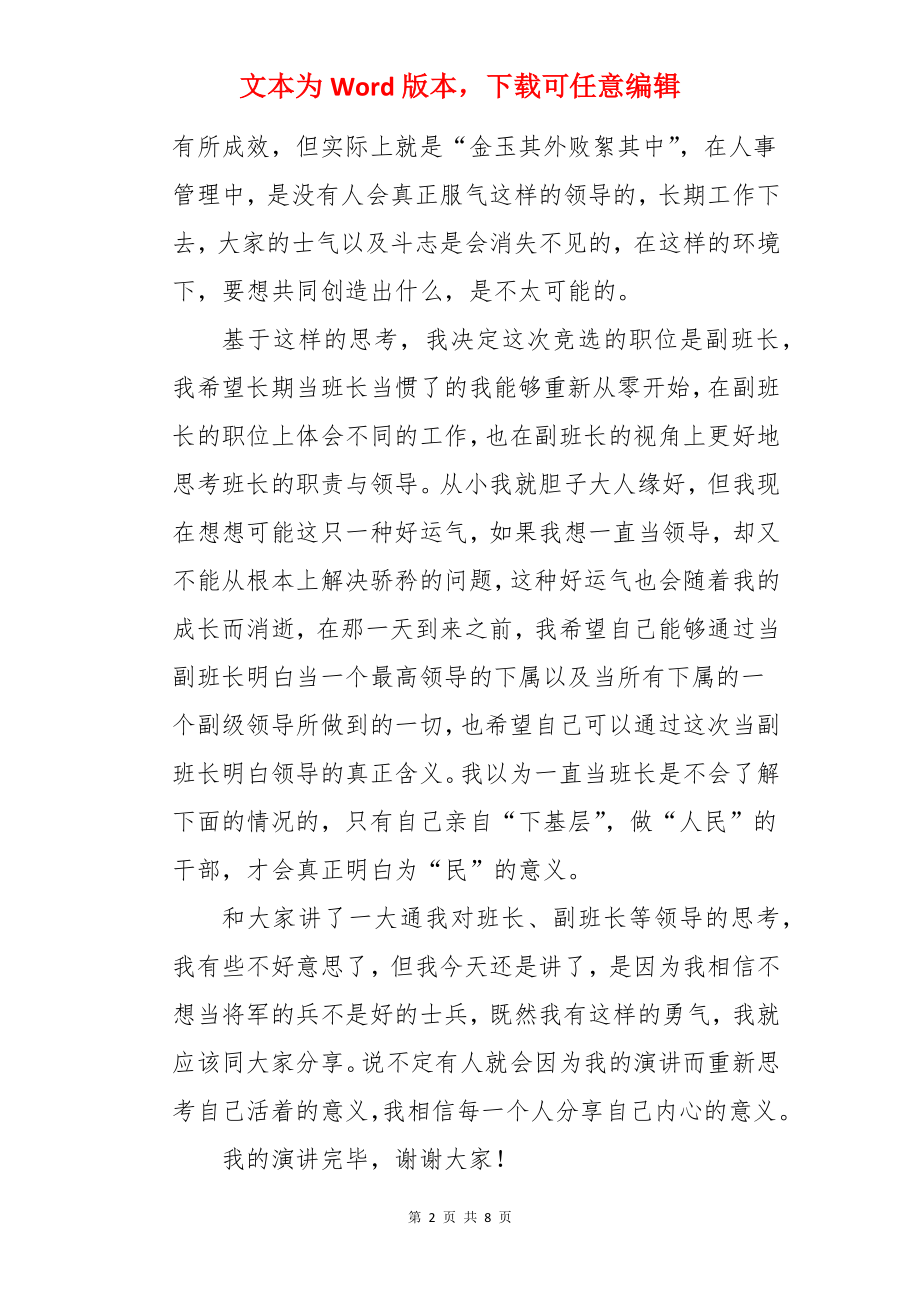 大学生竞选副班长演讲稿.docx_第2页