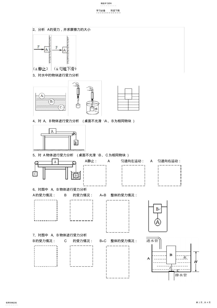 2022年中考总复习专题受力分析 .pdf_第2页