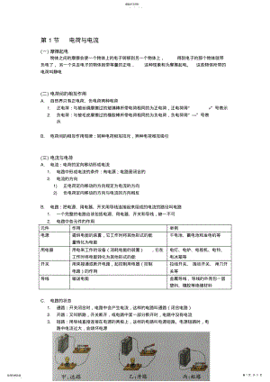 2022年浙教版科学八年级上册第4章电路探秘知识点归纳 .pdf