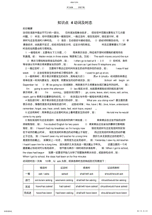 2022年中考英语知识点复习-动词及时态 .pdf