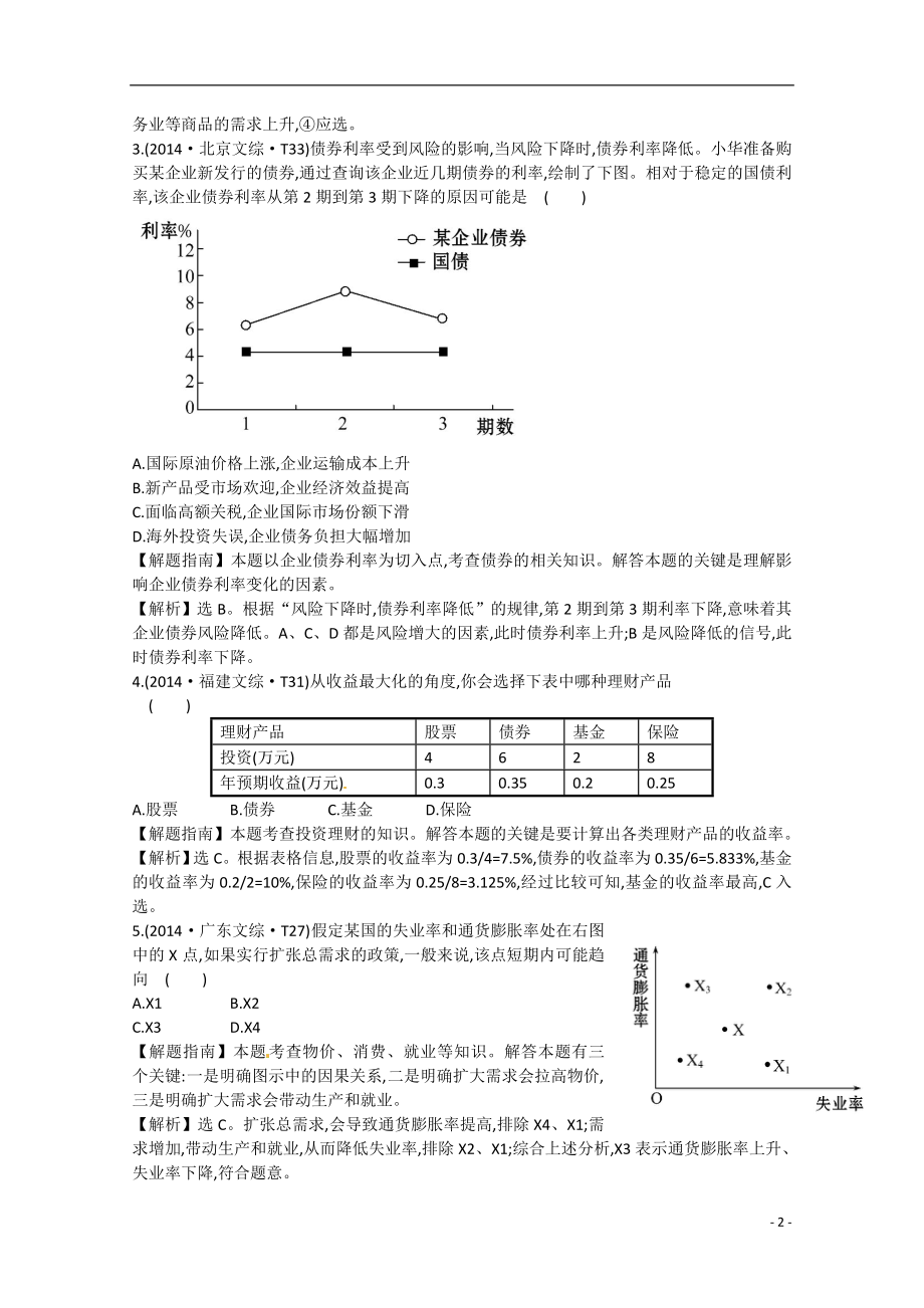 2021届高考政治 分类题库 考点2 生产、劳动与经营.doc_第2页