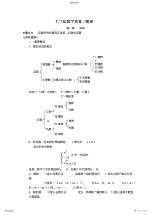 2022年中考数学复习提纲 .pdf