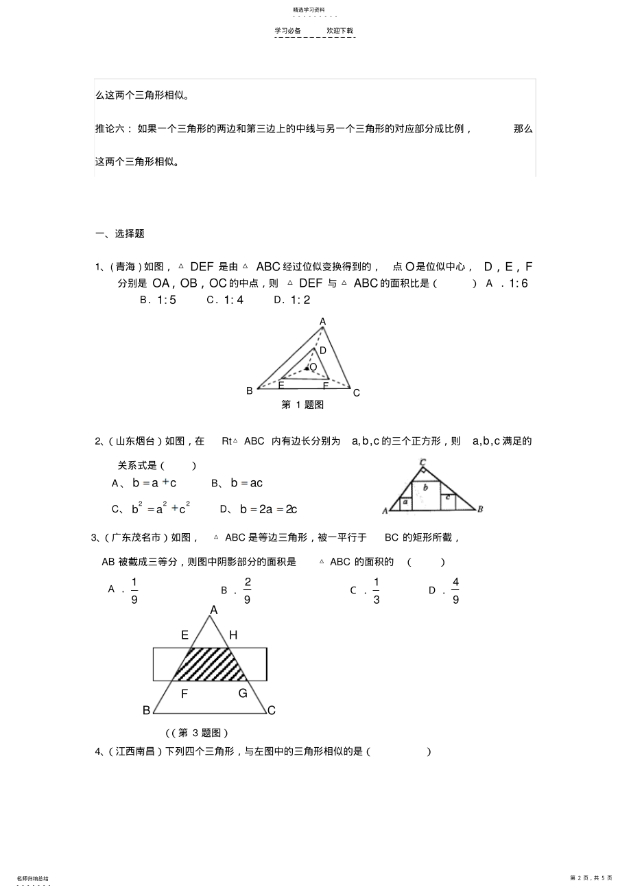 2022年中考相似专题练习 .pdf_第2页