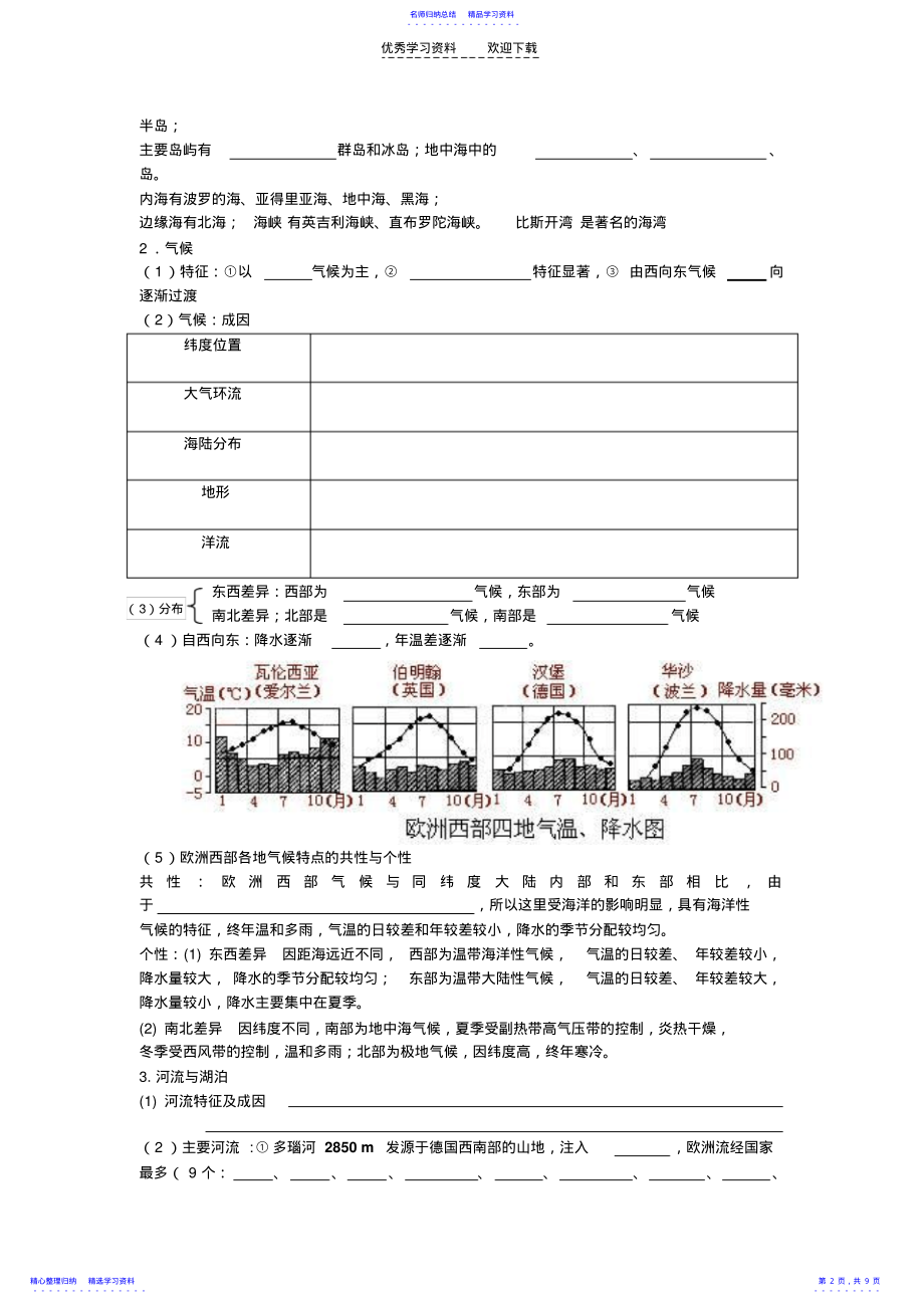 2022年世界地理复习欧洲西部学案 .pdf_第2页