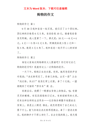 购物的作文.docx