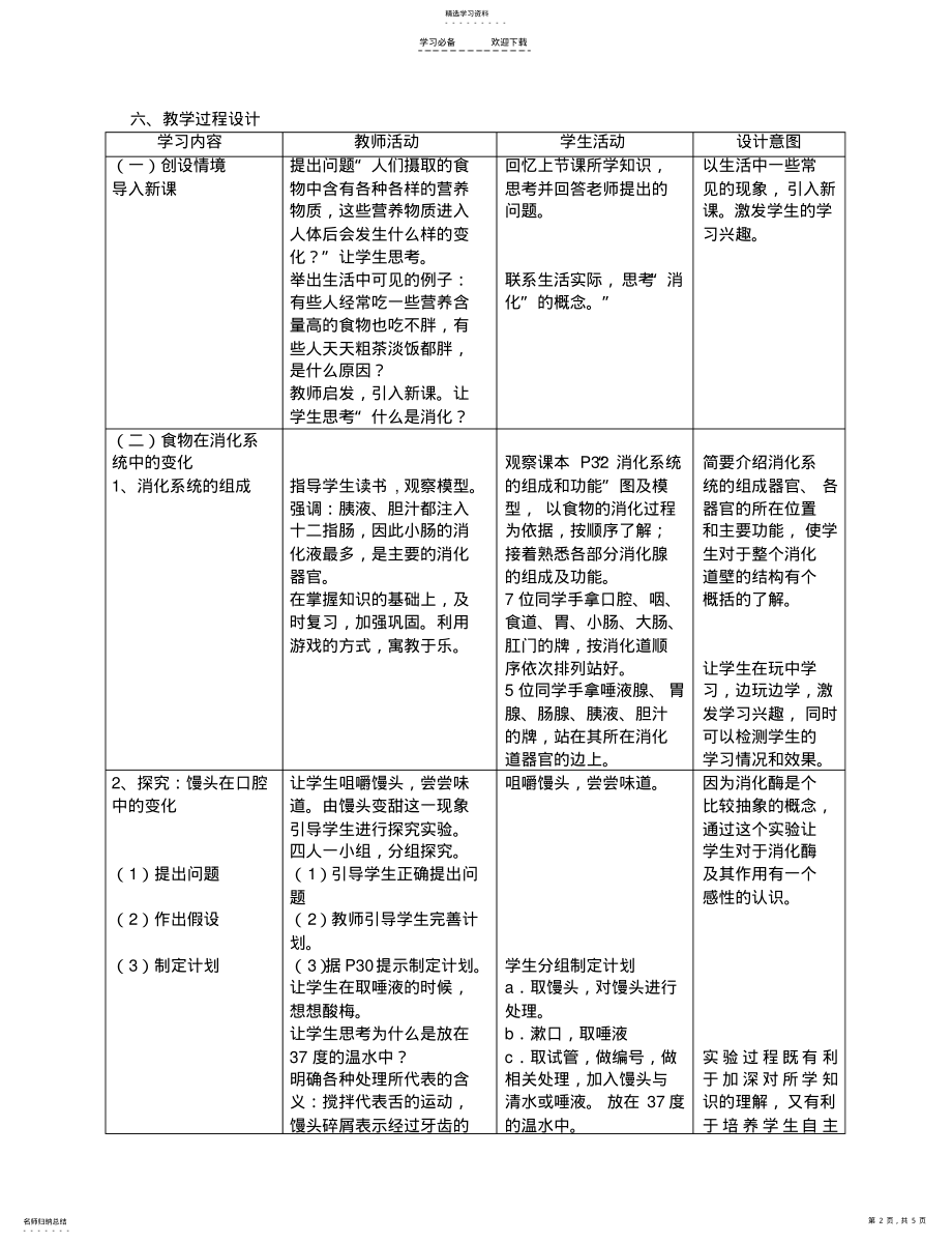 2022年消化和吸收教学设计 .pdf_第2页