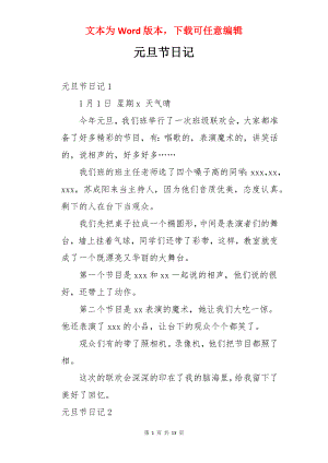 元旦节日记.docx