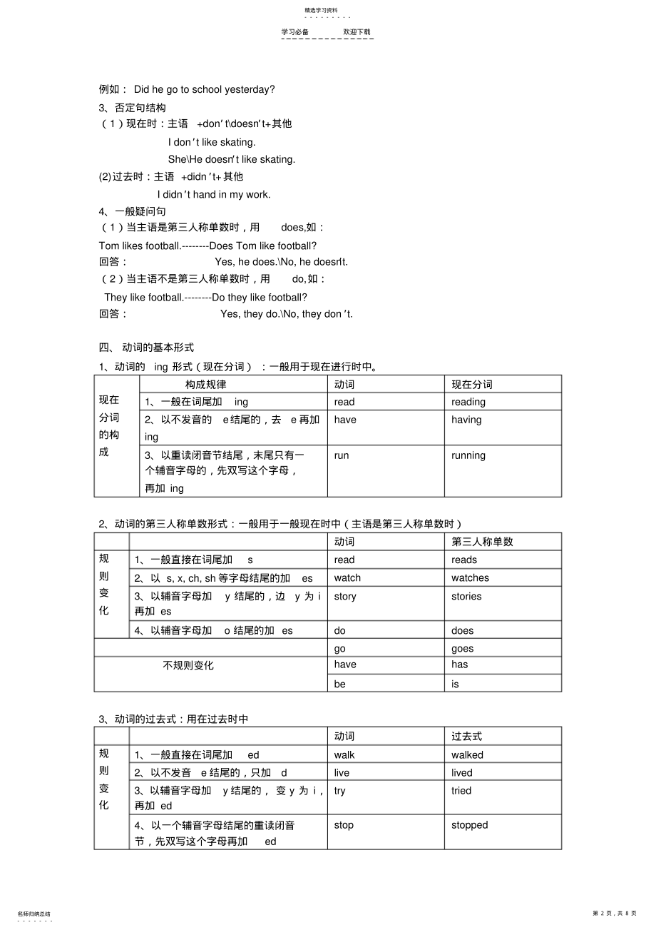 2022年湘少版小学英语毕业复习资料 .pdf_第2页