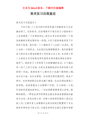 美术实习自我鉴定.docx