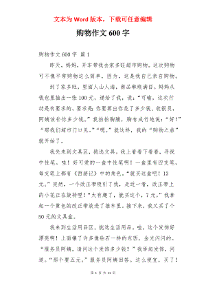 购物作文600字.docx