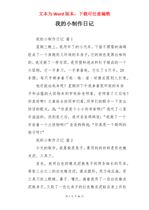 我的小制作日记.docx