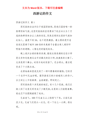 西游记的作文.docx