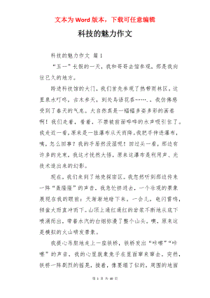 科技的魅力作文.docx